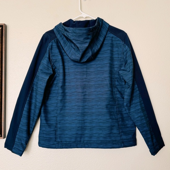 Boys Snozu Navy Zip Front Hooded Rain Jacket Size Large 14/16 - Picture 6 of 10